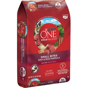 Purina One 31.1 lb Smartblend Small Bites Beef & Rice Dog Food