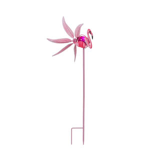 Evergreen Enterprises Solar Flamingo Wind Spinner Stake