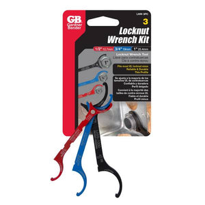 Gardner Bender 3 Piece Locknut Wrench Kit