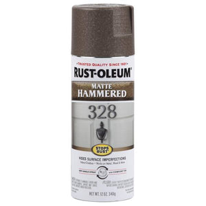 Rust-Oleum 12 oz Stops Rust Matte Hammered Brown Spray Paint
