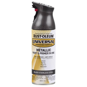 Rust-Oleum 12 oz Universal Metallic Black Stainless Steel Spray Paint and Primer