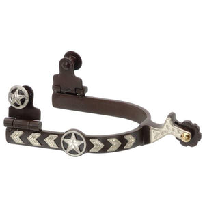 Tough-1 Women's Kelly Silver Star Spurs with Star/Arrow