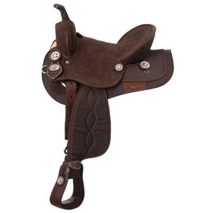 Tough-1 16" King Series Suede Seat Synthetic Trail Saddle