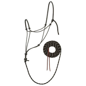 Weaver Leather Slivertip Reflective Rope Halter with 12' Lead