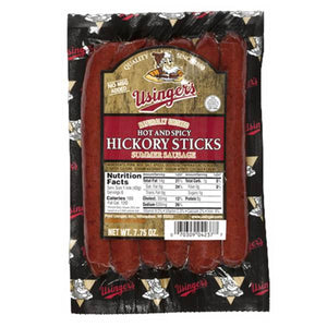 Usinger's 7.75 oz Hot and Spicy Summer Sausage Hickory Sticks