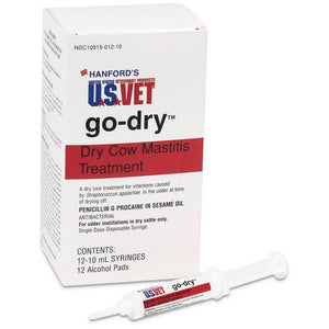 Hanfords US Vet Go-Dry Dry Cow Mastitis Treatment