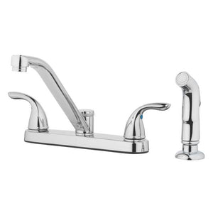 AquaVista 2-Lever Handle with Matching Side Sprayer Kitchen Faucet