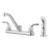 AquaVista 2-Lever Handle with Matching Side Sprayer Kitchen Faucet
