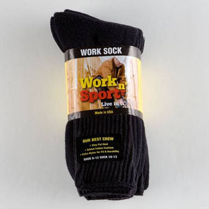 Work n' Sport Men's 2-Pack Crew Work Socks
