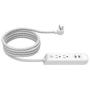 Westinghouse 9' 2-Outlet 2 USB with Fabric Cord