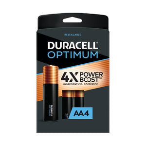 Duracell 4 Pack Optimum AA Batteries