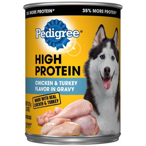 Pedigree 13.2 oz High Protein Chicken and Turkey Flavor in Gravy Dog Food