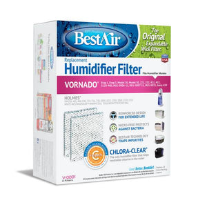 BestAir V-0001 Humidifier Replacement Wick Filter for Vornado Models 5.9" x 1.8" x 6.8"