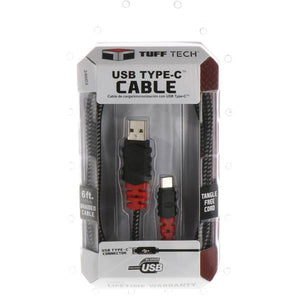 Tuff Tech 6' HD Braided USB Type-C Cable