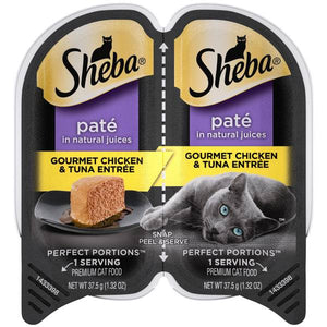Sheba 2.65 oz Perfect Portions Chicken and Tuna Pate Cat Food