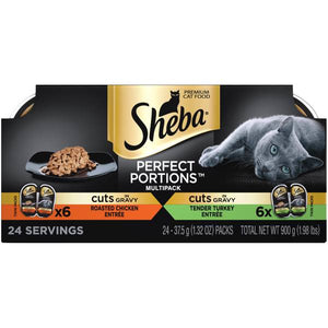 Sheba 12-Count Perfect Portions Cuts Gravy Variety Pack Cat Food