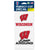 NCAA Wisconsin Badgers 2-Piece Home State Decals