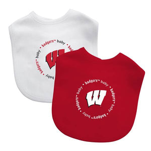 NCAA 2-Pack Wisconsin Badgers Baby Bibs