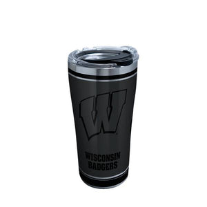 Tervis 20 oz Wisconsin Badgers Blackout Stainless Steel Tumbler