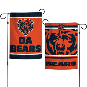 NFL Chicago Bears Slogan 12"x18" 2 Sided Garden Flag