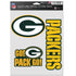 NFL Green Bay Packers 3-Pack Fan Pack Decals