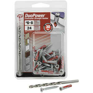 Hillman 24-Count #6 Duopower Contractor Strength Anchor Kit