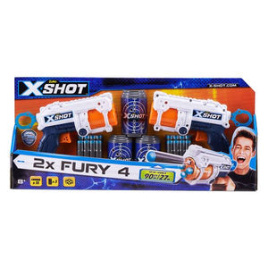 X-Shot 2-Pack Fury 4 with Can Targets