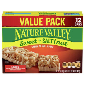 Nature Valley 12 Count Sweet & Salty Nut Chewy Cashew Granola Bars