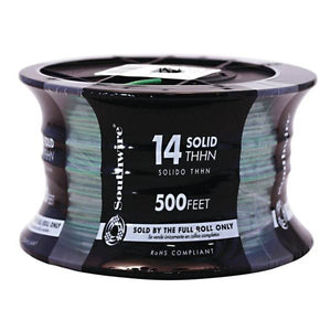 Southwire 500 ft. 14 Green Solid CU THHN Wire