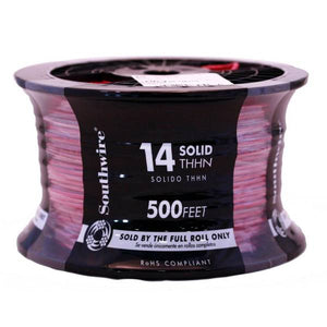 Southwire 500 ft. 14 Red Solid CU THHN Wire