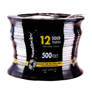 Southwire 500 ft. 12 White Solid CU THHN Wire