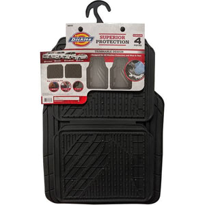 Dickies 4-Piece Universal Trimmable All Weather Black Floor Mats