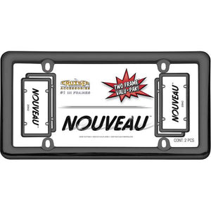 Cruiser 2-Pack Nouveau Black Plastic License Plate Frames