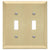 Amerelle Century 2-Toggle Satin Brass Wall Plate