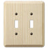 Amerelle Contemporary 2-Toggle Unfinished Ash Wall Plate