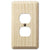 Amerelle Contemporary 1-Duplex Unfinished Ash Outlet Wall Plate