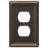 Amerelle Chelsea 1-Duplex Aged Bronze Outlet Wall Plate