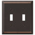 Amerelle Century 2-Toggle Aged Bronze Wall Plate