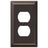 Amerelle Century 1 Aged Bronze Duplex Outlet Wall Plate