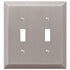 Amerelle Century 2-Toggle Brushed Nickel Wall Plate