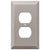 Amerelle Century 1-Duplex Brushed Nickel Outlet Wall Plate