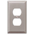 Amerelle Century 1-Duplex Brushed Nickel Outlet Wall Plate