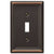 Amerelle Chelsea 1-Toggle Aged Bronze Wall Plate
