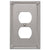 Amerelle Imperial 1-Duplex Bead Brushed Nickel Outlet Wall Plate