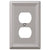 Amerelle Chelsea 1-Duplex Brushed Nickel Outlet Wall Plate