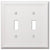 Amerelle Chelsea 2-Toggle White Wall Plate