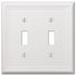 Amerelle Chelsea 2-Toggle White Wall Plate