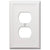Amerelle Chelsea 1-Duplex White Outlet Wall Plate