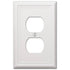 Amerelle Chelsea 1-Duplex White Outlet Wall Plate