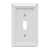 Amerelle Deerfield 1-Toggle White Wall Plate